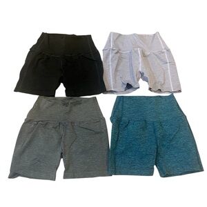 Lot Of 4 Alphalete Womens Compression Revival Workout Shorts- Small NWT